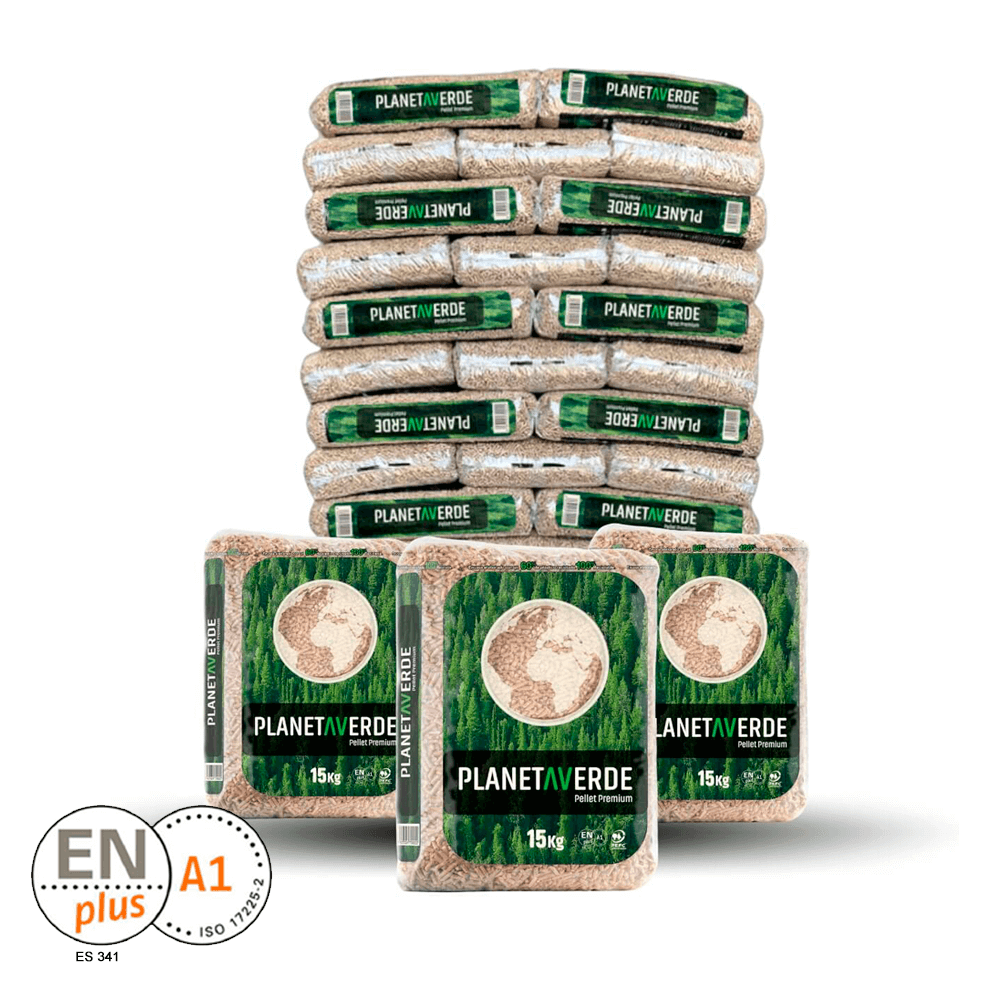 Pallet di 77 sacchi certificati DIN ENplus A1 15Kg PLANETA VERDE